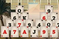 Sjovt Tripeaks Solitaire-spil i det gamle Egypten