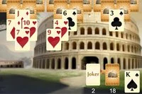 Oplev Antikkens Rom i dette Tripeaks Solitaire-spil