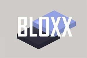 To rektangler, der overlapper hinanden, med ordet BLOXX skrevet hen over dem