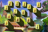 Smukt Mahjong Solitaire-spil med gamle kinesiske tårne