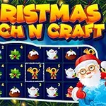 Juletema med gaver, kager og julemanden i et farverigt gittermønster