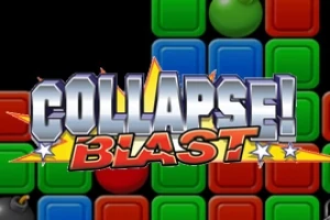 Farverige blokke med teksten COLLAPSE!