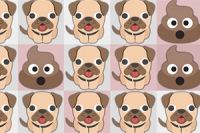 Hver dag et nyt binært puslespil for børn med hund og lort