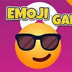 En emoji med solbriller og et lille ikon med en fodbold på en lilla baggrund