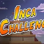 Farverig titeltekst med Inca-motiver og baggrund af pyramide og skyer