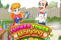 Fjern alle stabler af Blomsterbrikker i dette Tower Mahjong-spil