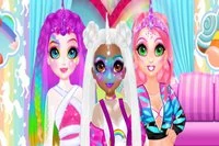 Prinsesserne Mona, Rachel og Harlekin afholder en Miss Charming Unicorn