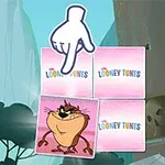 Tegnefilmfigur med et vredt ansigtsudtryk vises nederst til venstre blandt flere kort med et logo, mens en illustreret hånd peg peger på et af kortene