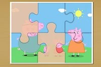 Peppa Pig puslespil med tre sværhedsgrader