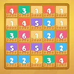 Et farverigt 5x5-gitter med nummererede fliser på en gul baggrund
